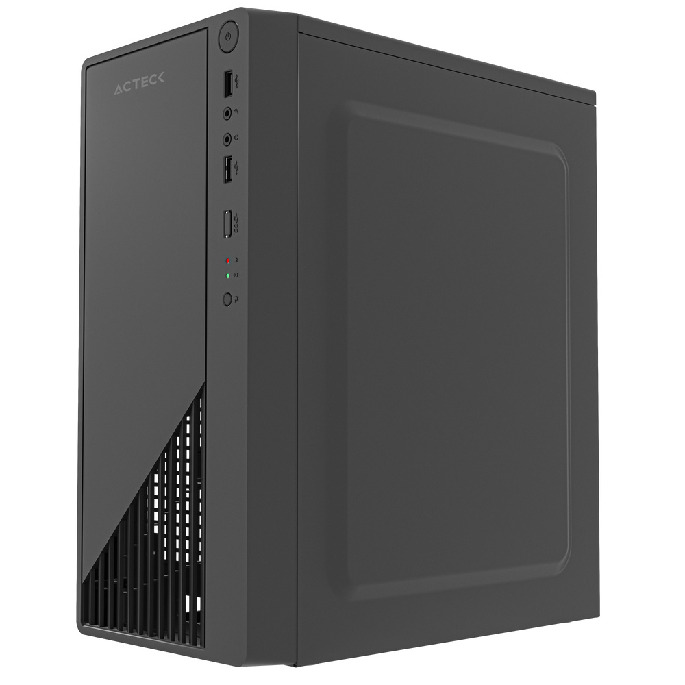Gabinete Acteck Kioto GC220F, Mini-Tower, Micro-ATX/Mini-ITX, USB 2.0, con Fuente de 500W, Negro