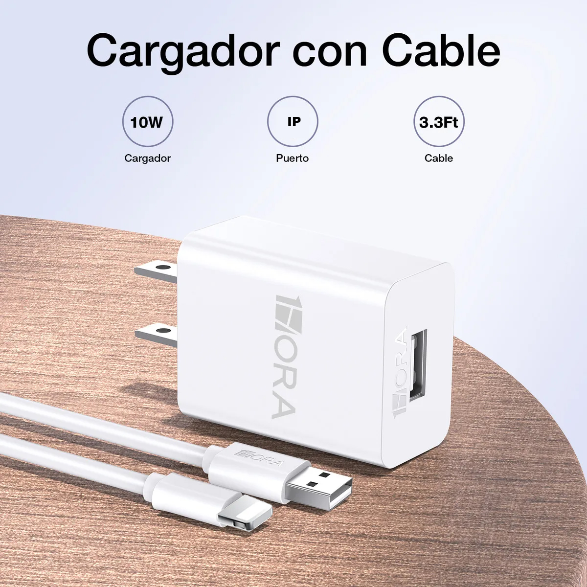 Cargador Para iPhone iPad 1 Hora Carga Rapida 2.0a Lightning