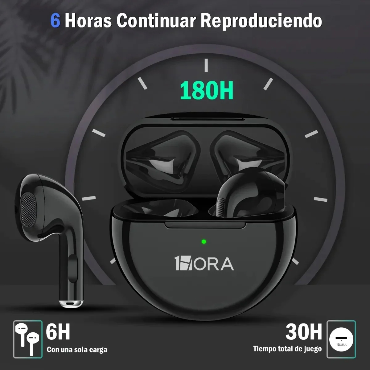 Audifonos inalambricos 1hora 6 horas continuas de duracion 