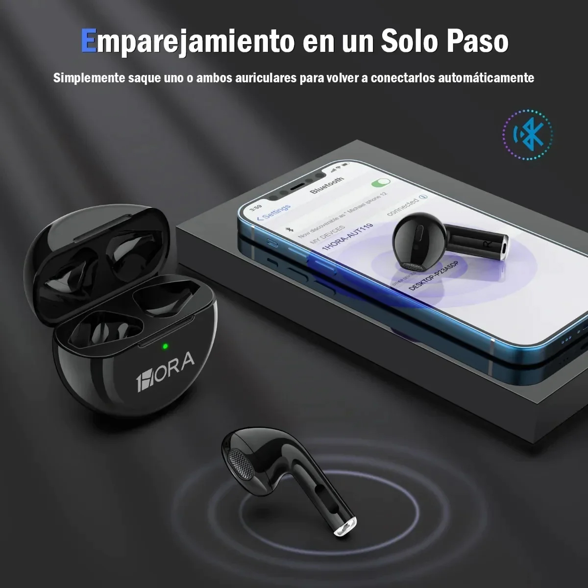 Audifonos inalambricos 1hora 6 horas continuas de duracion 