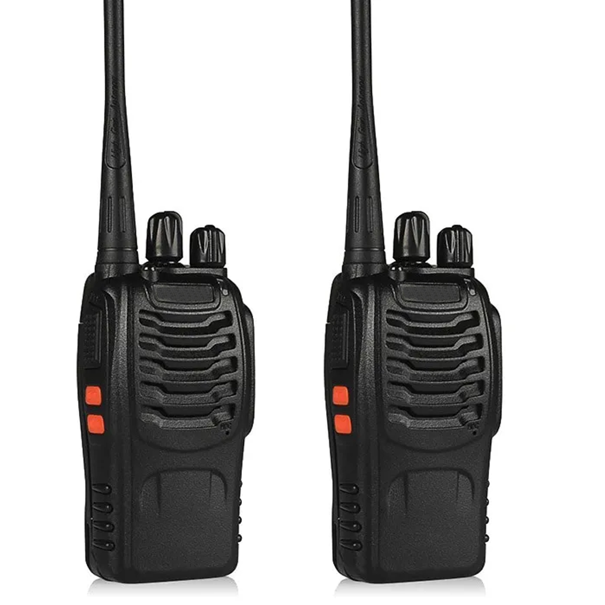 Paquete de 2 radios walkie takie recargables color negro