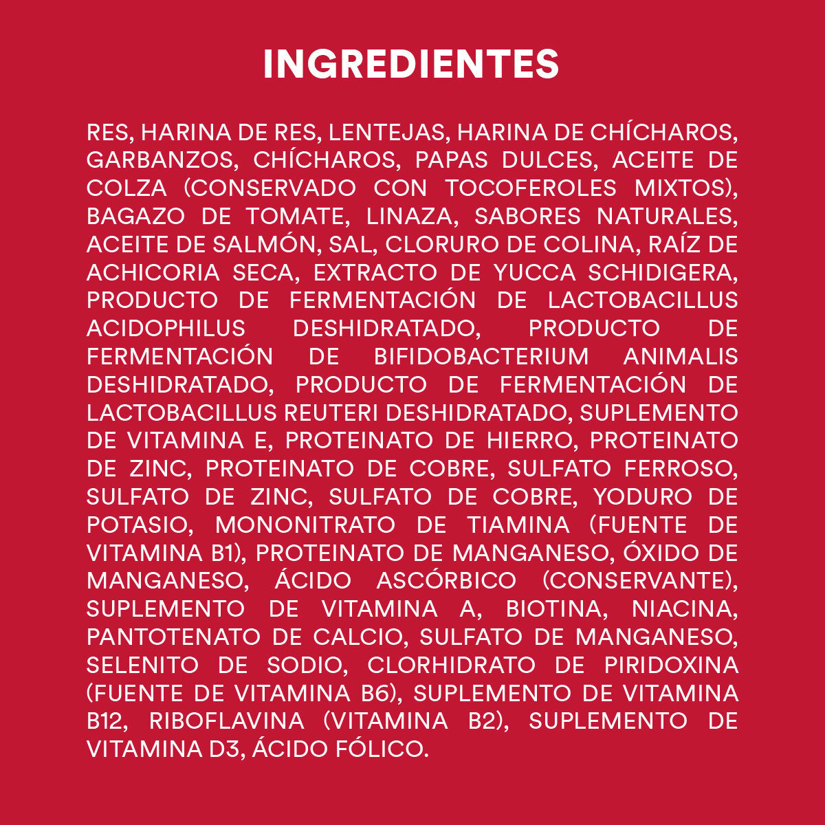 Alimento Natural para perro todas las edades receta res y chicharo 11.3 kg - PC-WH122519
