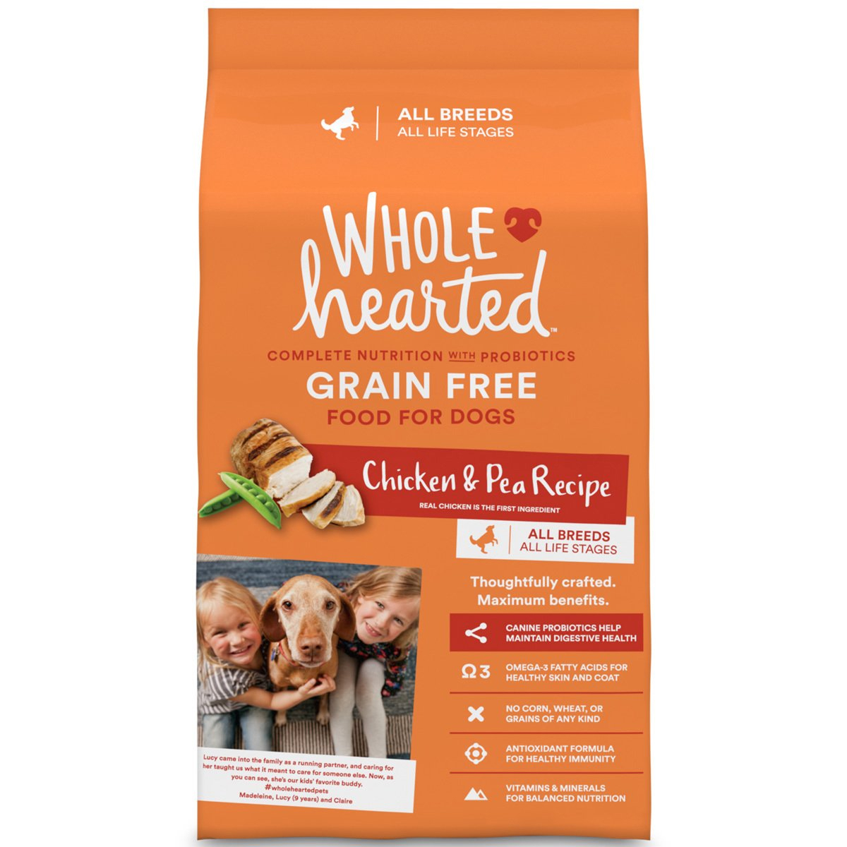 Alimento natural para perro todas las edades receta pollo y chicharo 11 kg - PC-WH122517