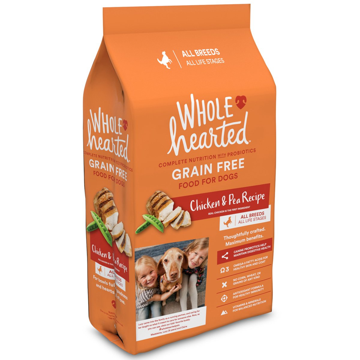 Alimento natural para perro todas las edades receta pollo y chicharo 11 kg - PC-WH122517