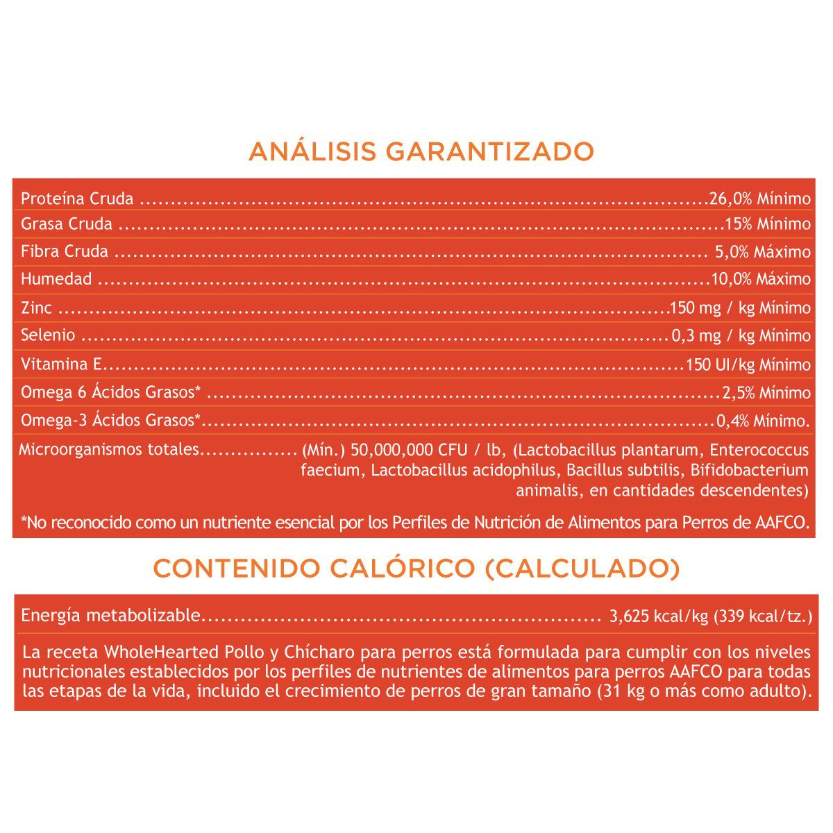 Alimento natural para perro todas las edades receta pollo y chicharo 11 kg - PC-WH122517