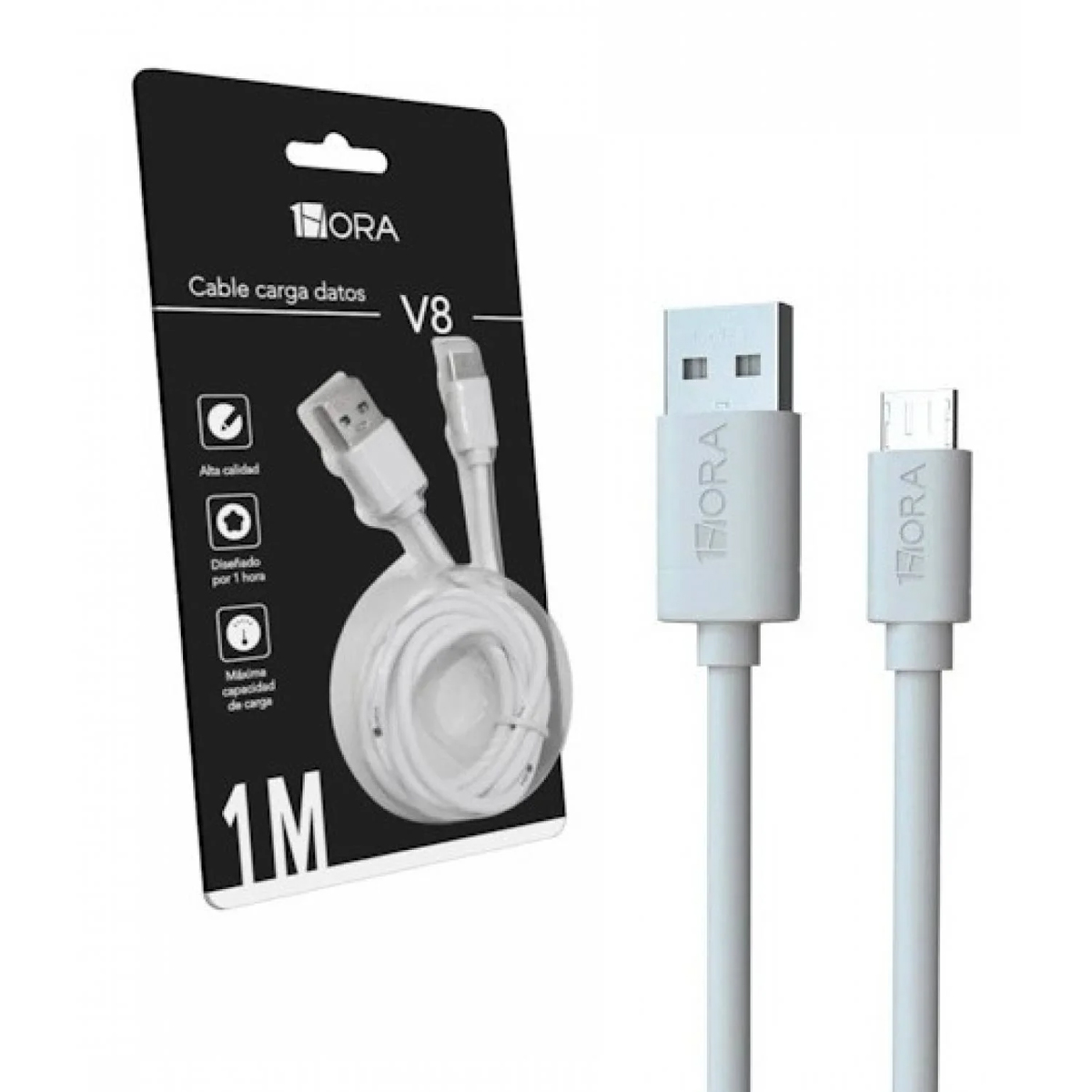 Cable Usb-a A Micro-usb 1hora Carga Rápida 1 Metro