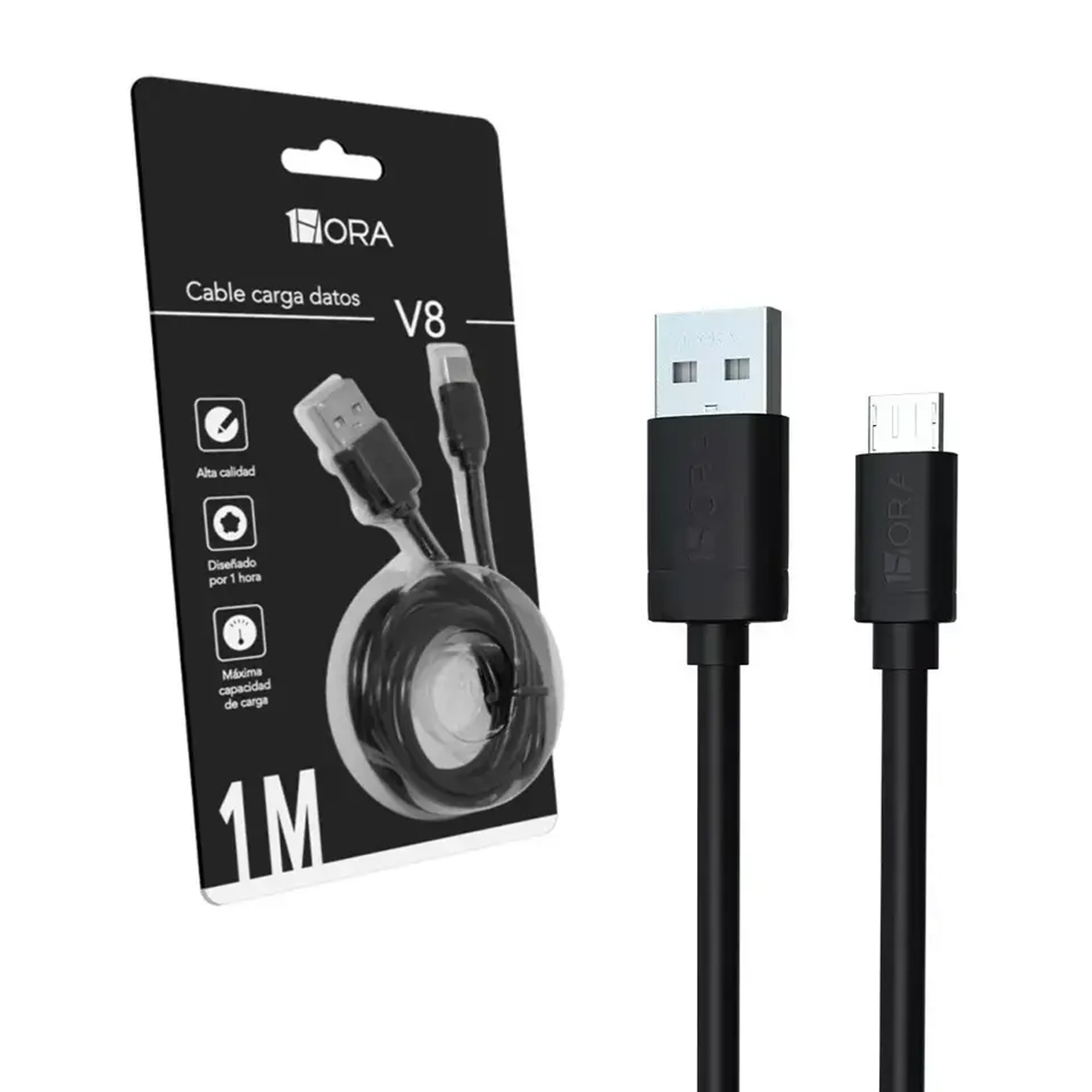 Cable Usb-a A Micro-usb 1hora Carga Rápida 1 Metro