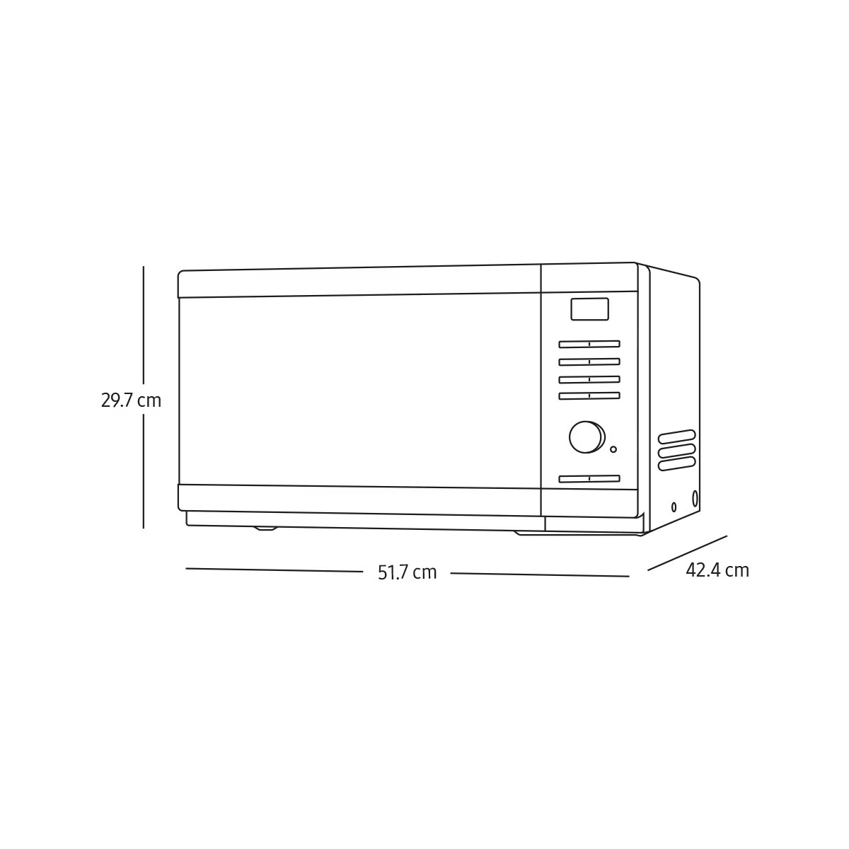 Horno de Microondas Samsung Power Defrost 1.1 Pies Cúbicos Negro MS32DG4504ATA