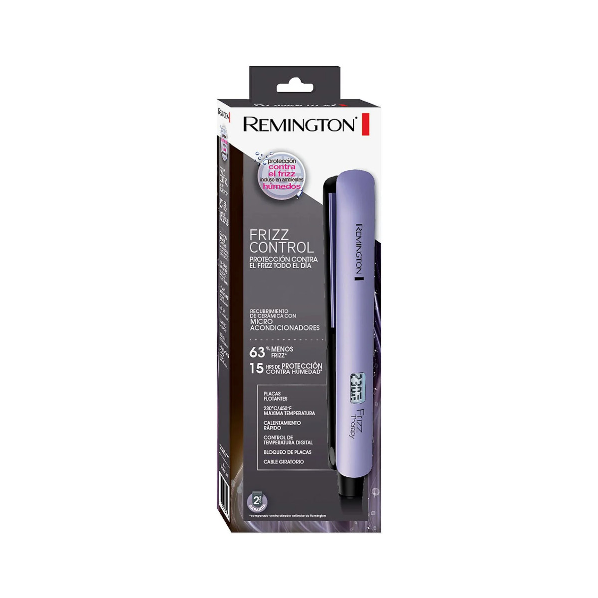 Plancha Alaciadora Remington Frizz Control Morada S8510