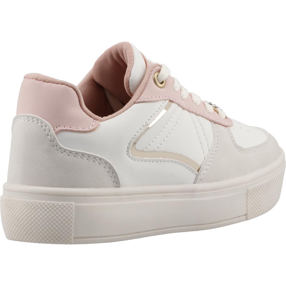 Tenis Niña TRAX 810 Latte/Rosa Tenis Niña Casual Urbano Talla 18 a 21.5 M
