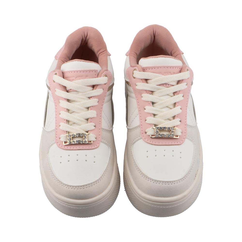 Tenis Niña TRAX 810 Latte/Rosa Tenis Niña Casual Urbano Talla 18 a 21.5 M