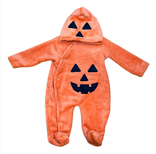 Mameluco Disfraz Halloween O Día De Muertos Bebé Mod. Calabacita