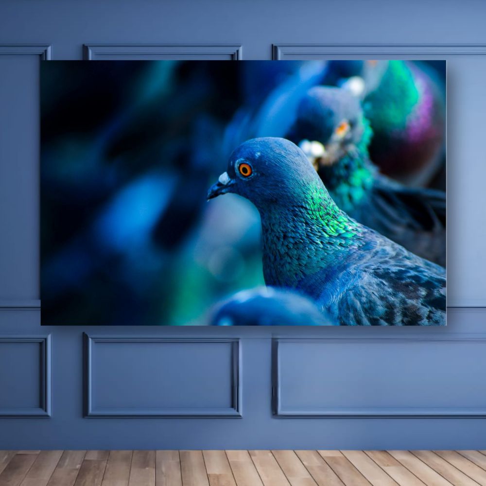 Cuadros Decorativos Animales 143cm X 89cm Tela Brillante Marco Madera