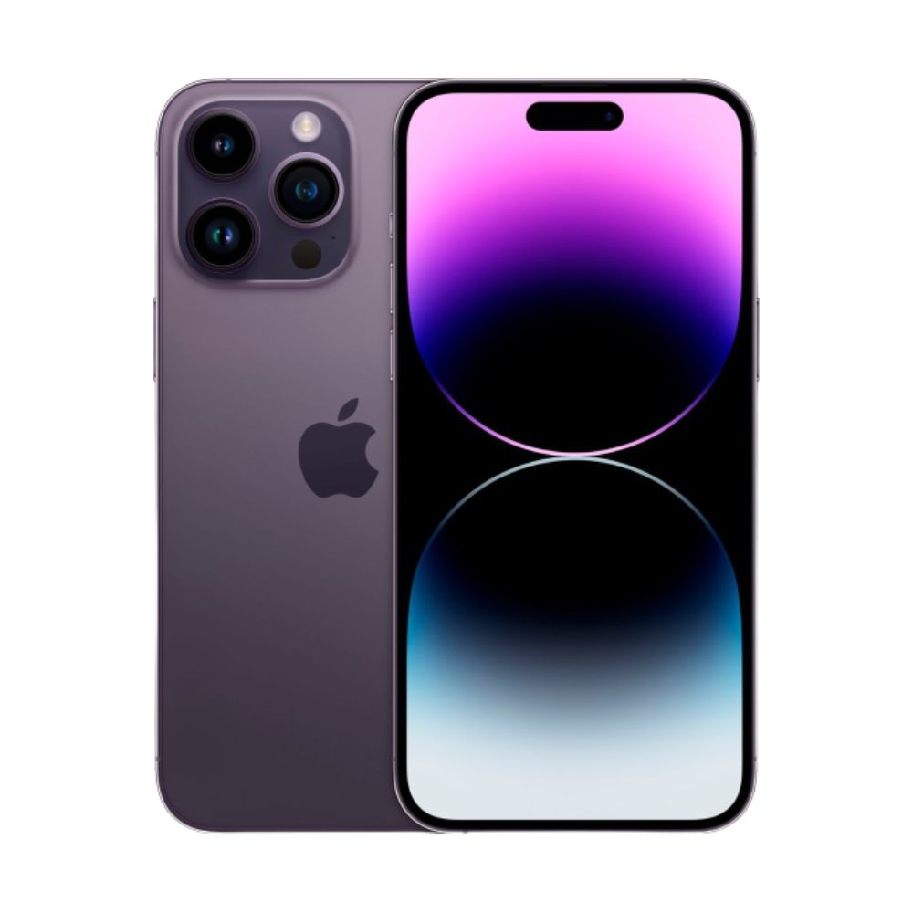 iPhone 14 Pro Max 128GB Morado CHIP Reacondicionado Grado A + Mini Bocina