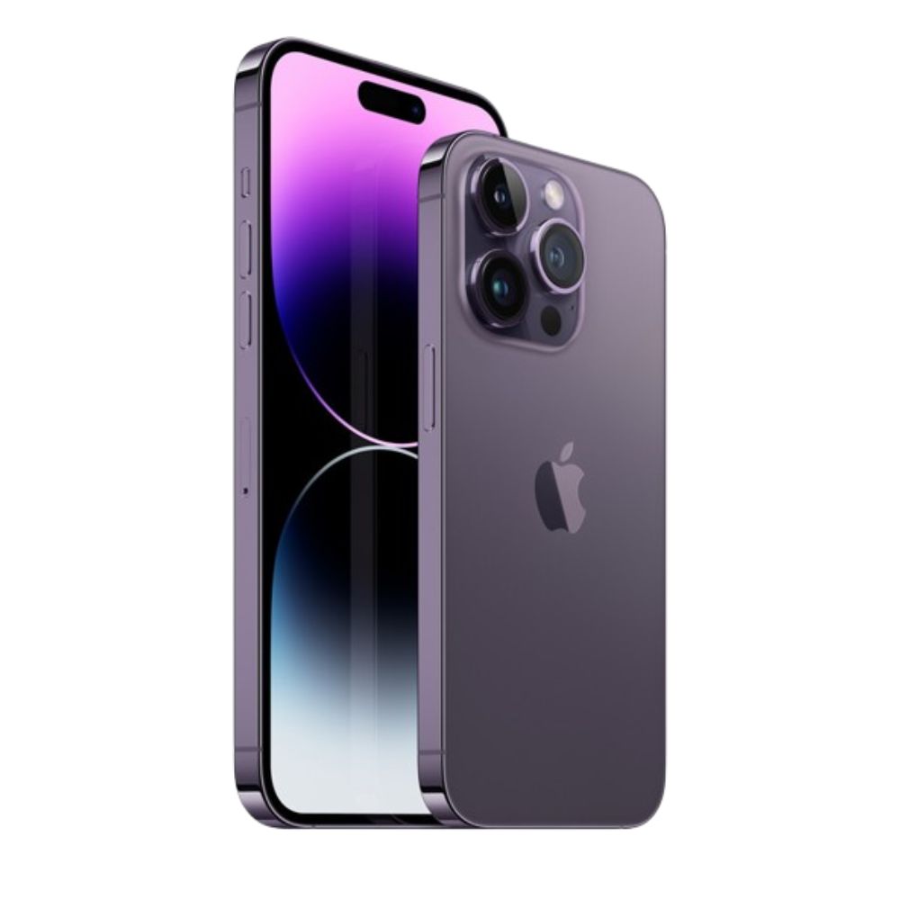 iPhone 14 Pro Max 128GB Morado CHIP Reacondicionado Grado A + Mini Bocina