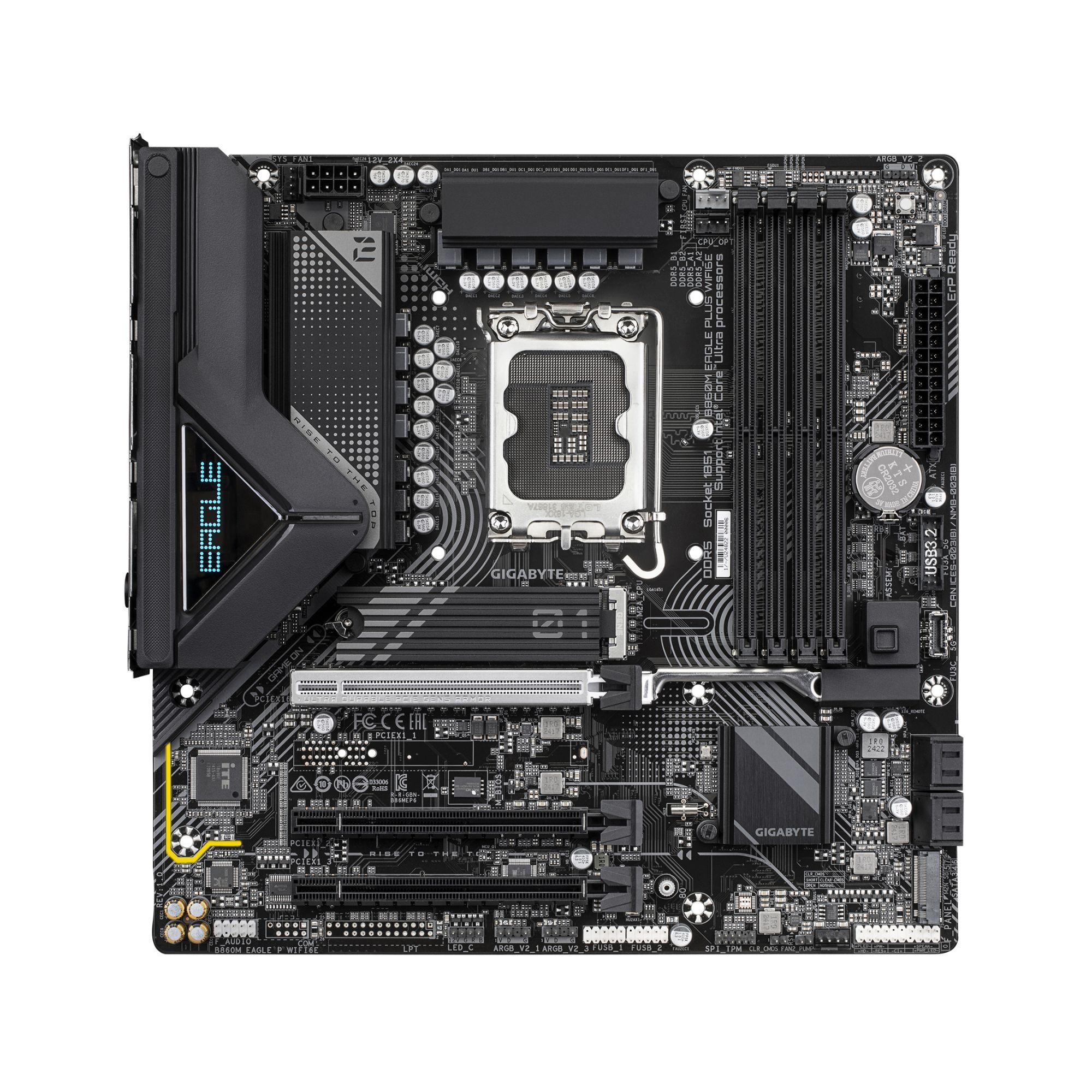 Tarjeta Madre Gigabyte B860M EAGLE PLUS WIFI6E, micro-ATX, Intel, LGA1851, PCIe 5.0, 256 GB DDR5, HDMI/DisplayPort