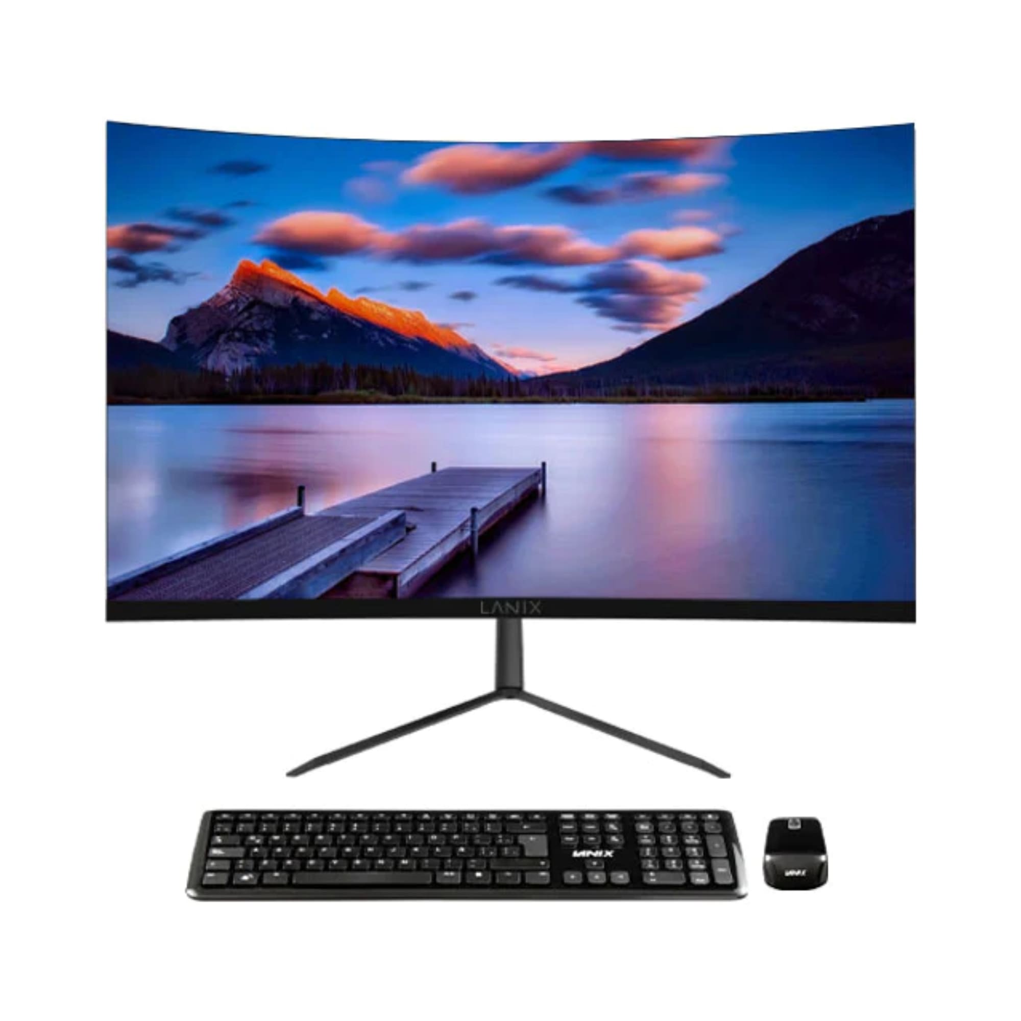 Lanix All in One X240 de 23.8'', Curvo, Intel Core i3-1215U, 8 GB RAM, 256 GB SSD NVMe, Windows 11 Pro, Negro