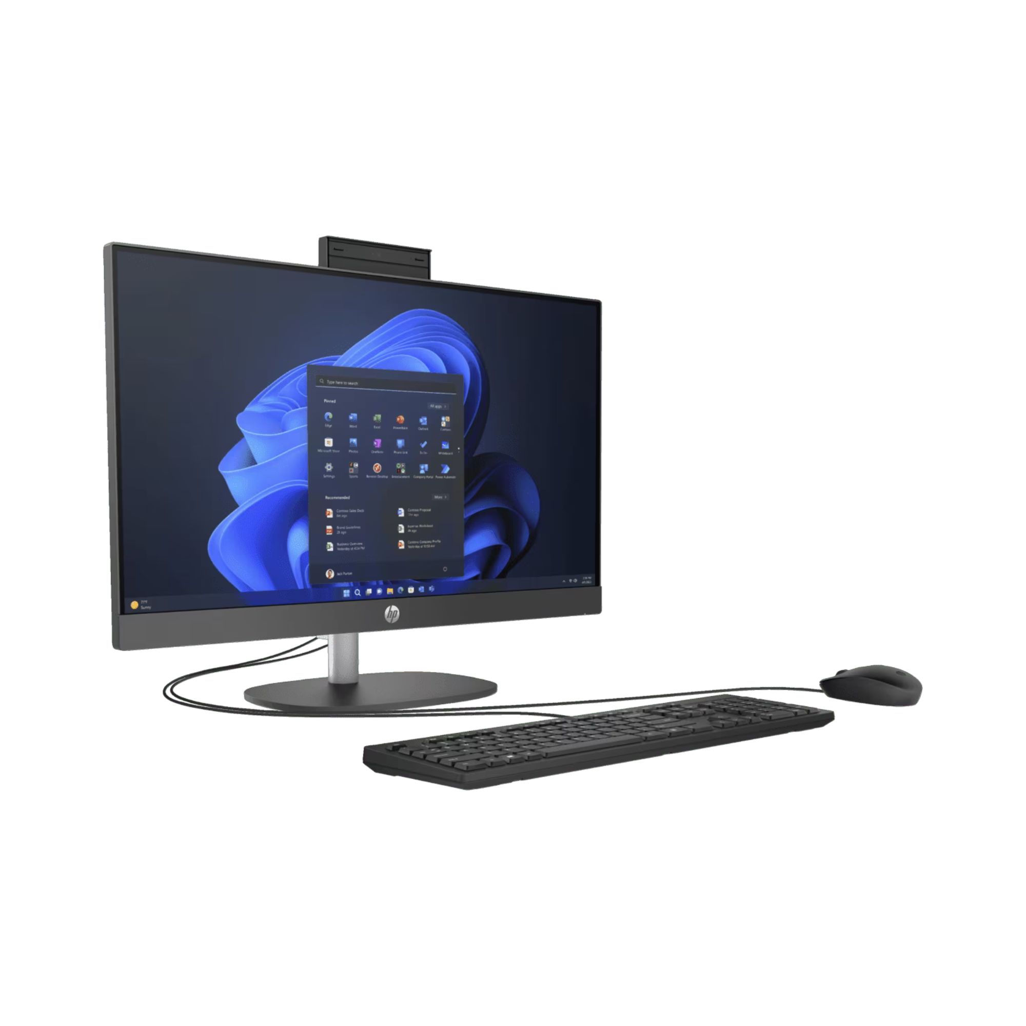 All in One HP ProOne 245 G10 de 23.8'', AMD Ryzen 3 7320U, 8 GB RAM DDR5, 256 GB SSD NVMe, Windows 11 Home, Negro