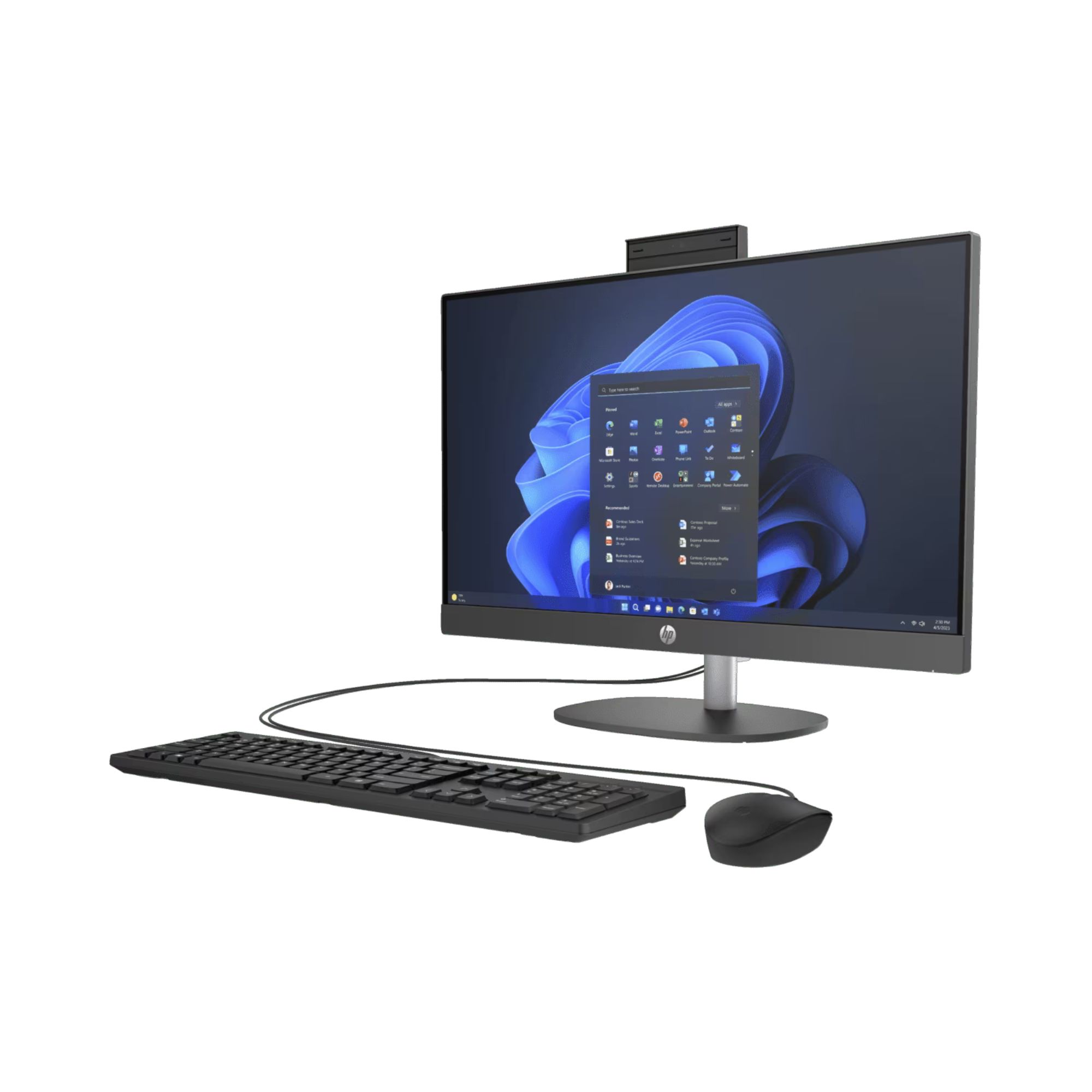 All in One HP ProOne 245 G10 de 23.8'', AMD Ryzen 3 7320U, 8 GB RAM DDR5, 256 GB SSD NVMe, Windows 11 Home, Negro