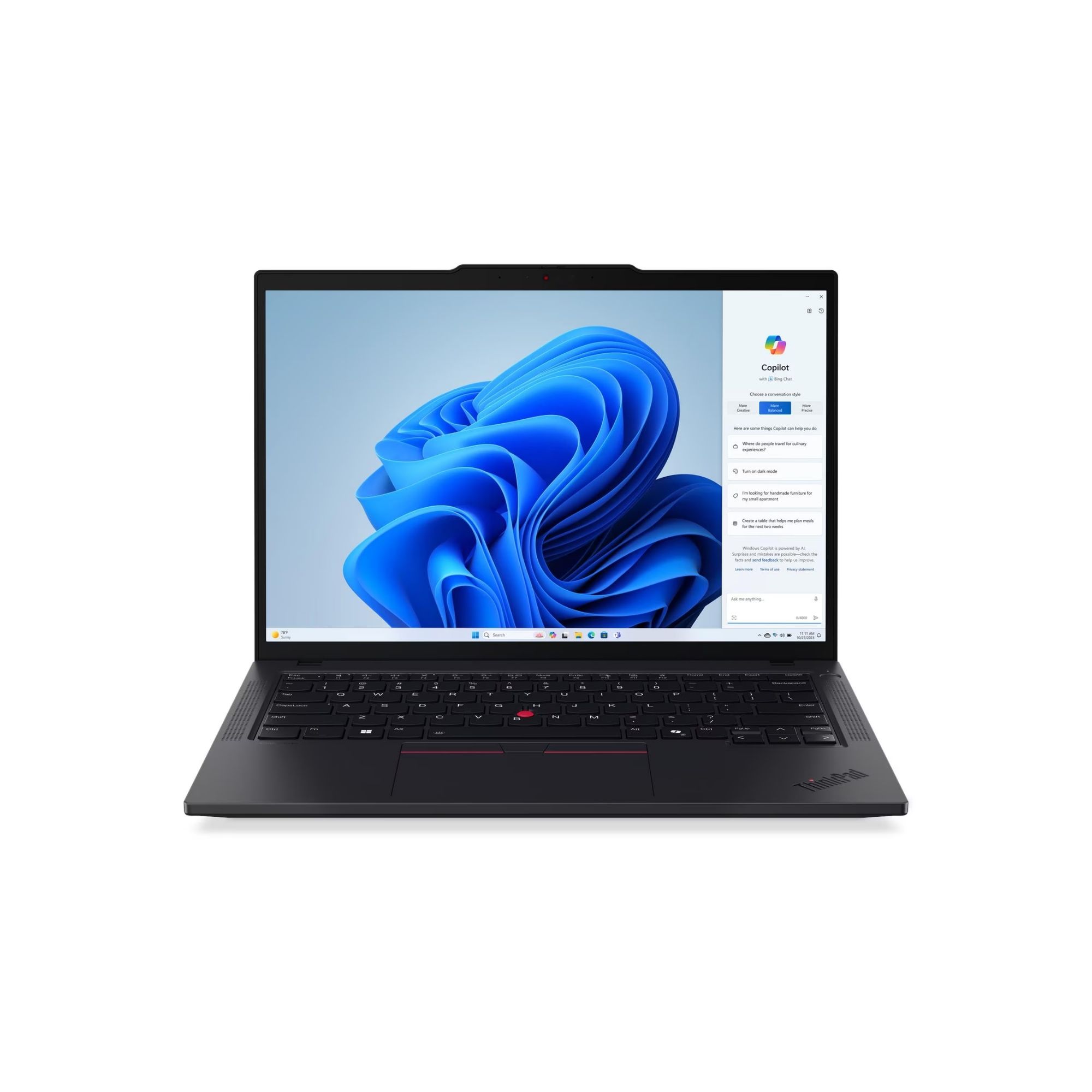 Lenovo ThinkPad T14 Gen 5 de 14'', Intel Core Ultra 7 155U, 32 GB RAM DDR5, 1 TB SSD NVMe, Windows 11 Pro, Negro