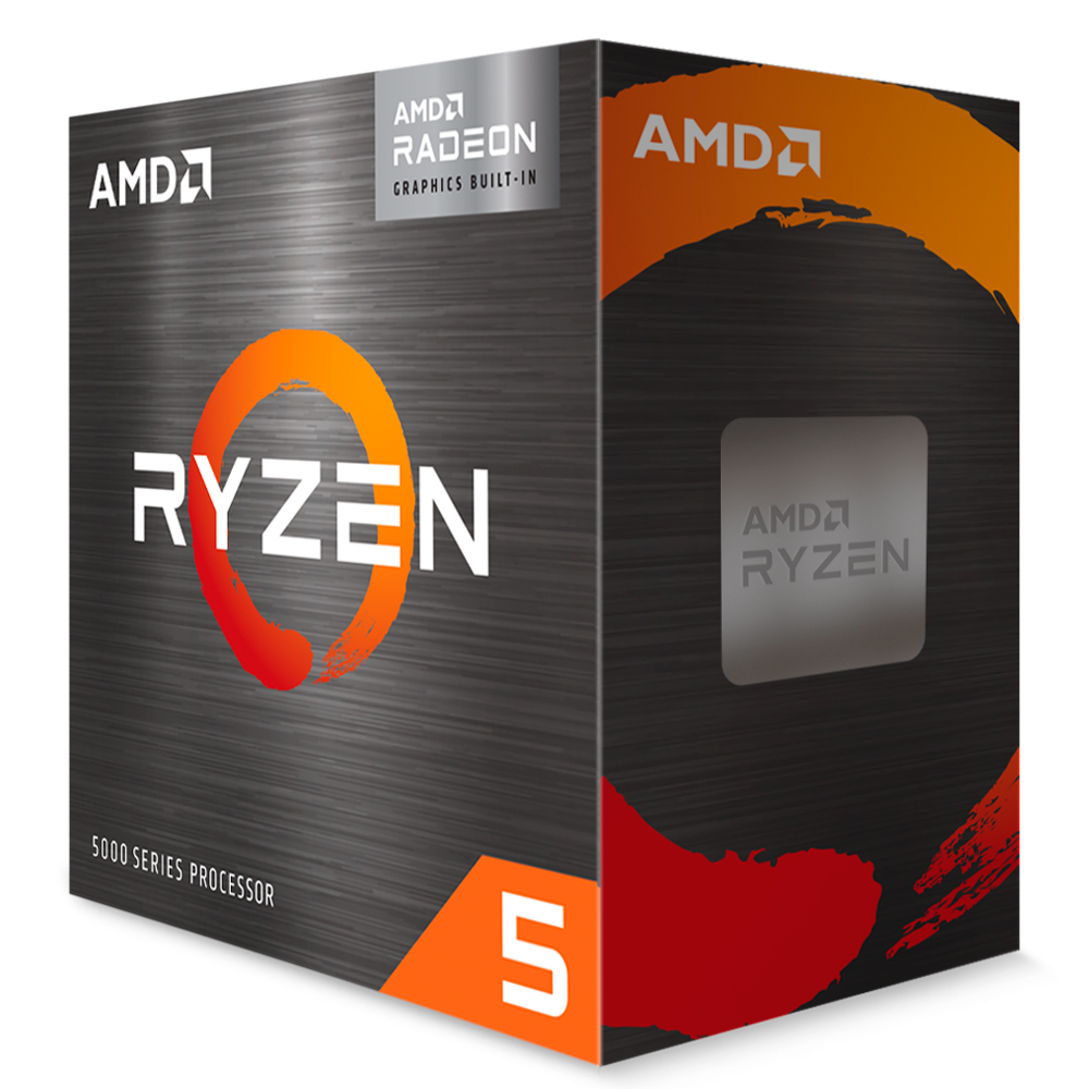 Procesador AMD Ryzen 5 5600G (6 núcleos, 4.40 GHz, 16 MB L3, 65 W), AM4, Radeon Graphics, incluye Disipador