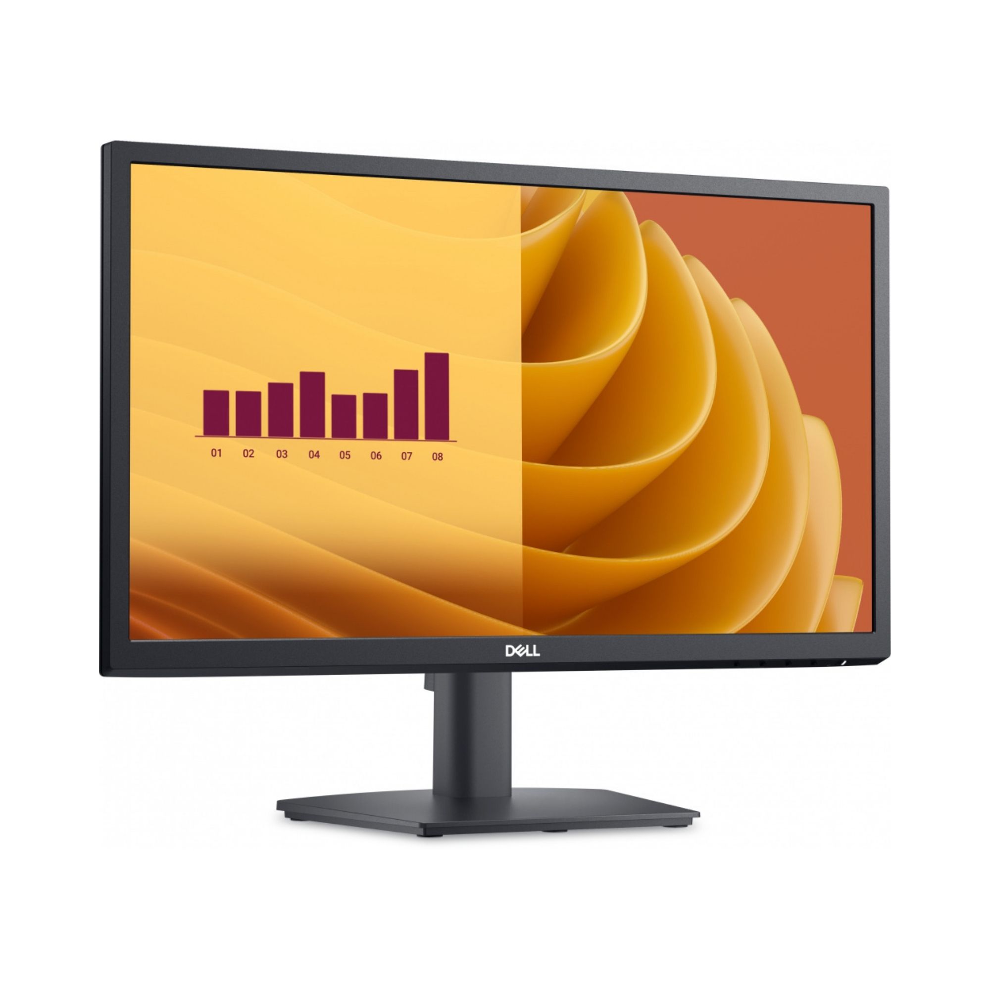 Monitor LCD Dell E2225H de 21.5", Full HD, VGA/DisplayPort, 75 Hz, Negro