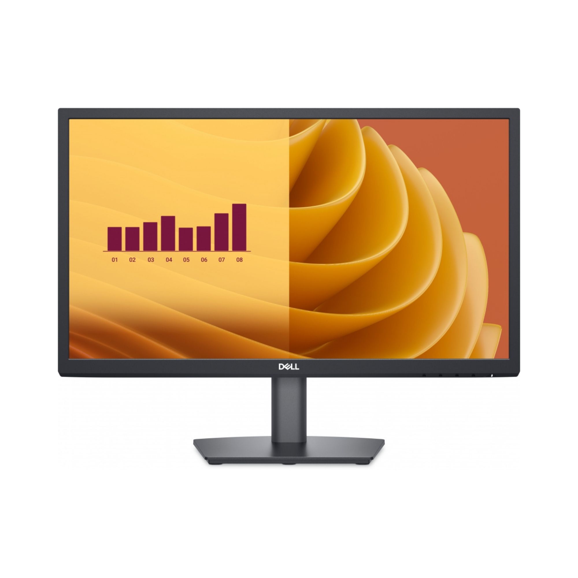 Monitor LCD Dell E2225H de 21.5", Full HD, VGA/DisplayPort, 75 Hz, Negro