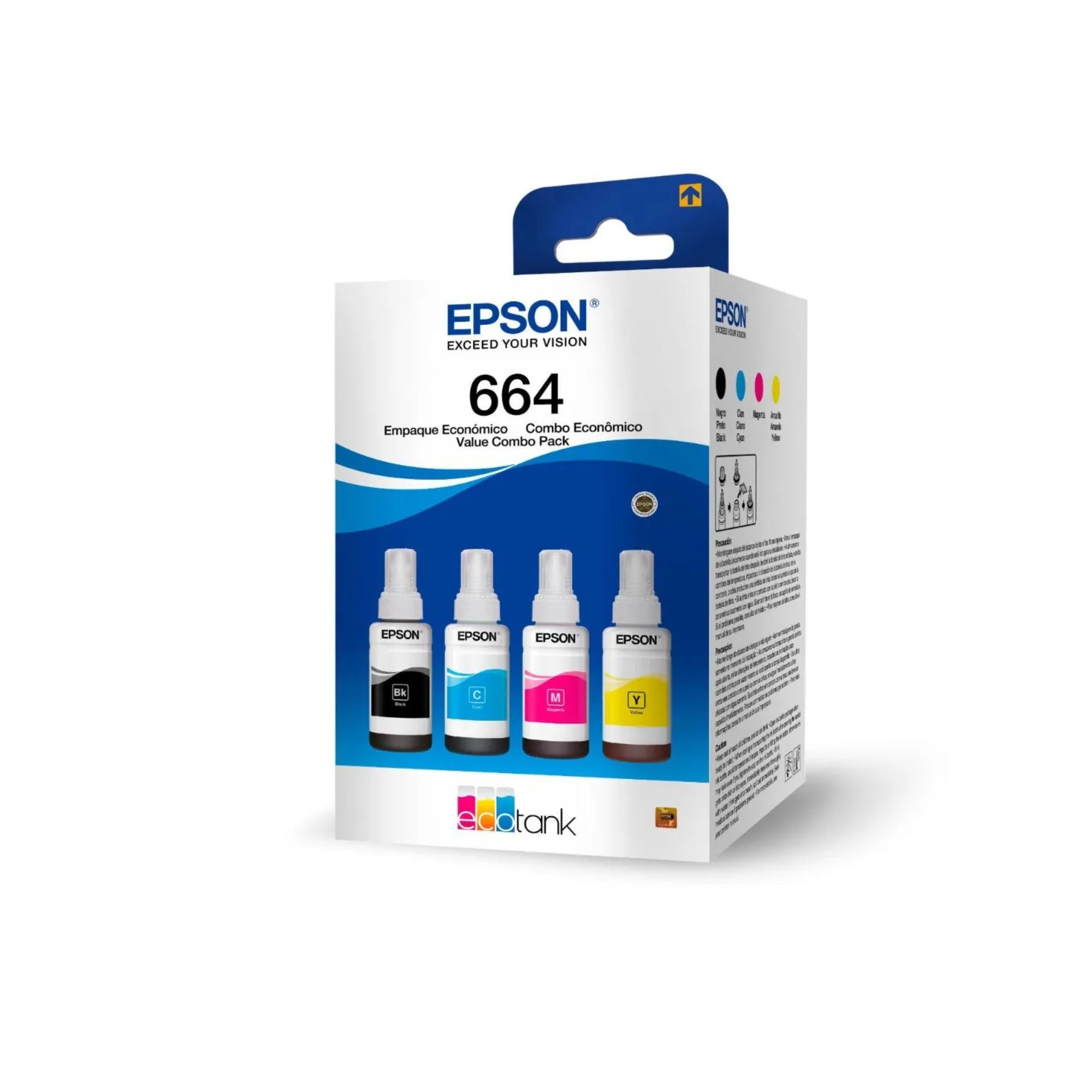 4 Pack - Botella de Tinta Epson T664 de 70 ml