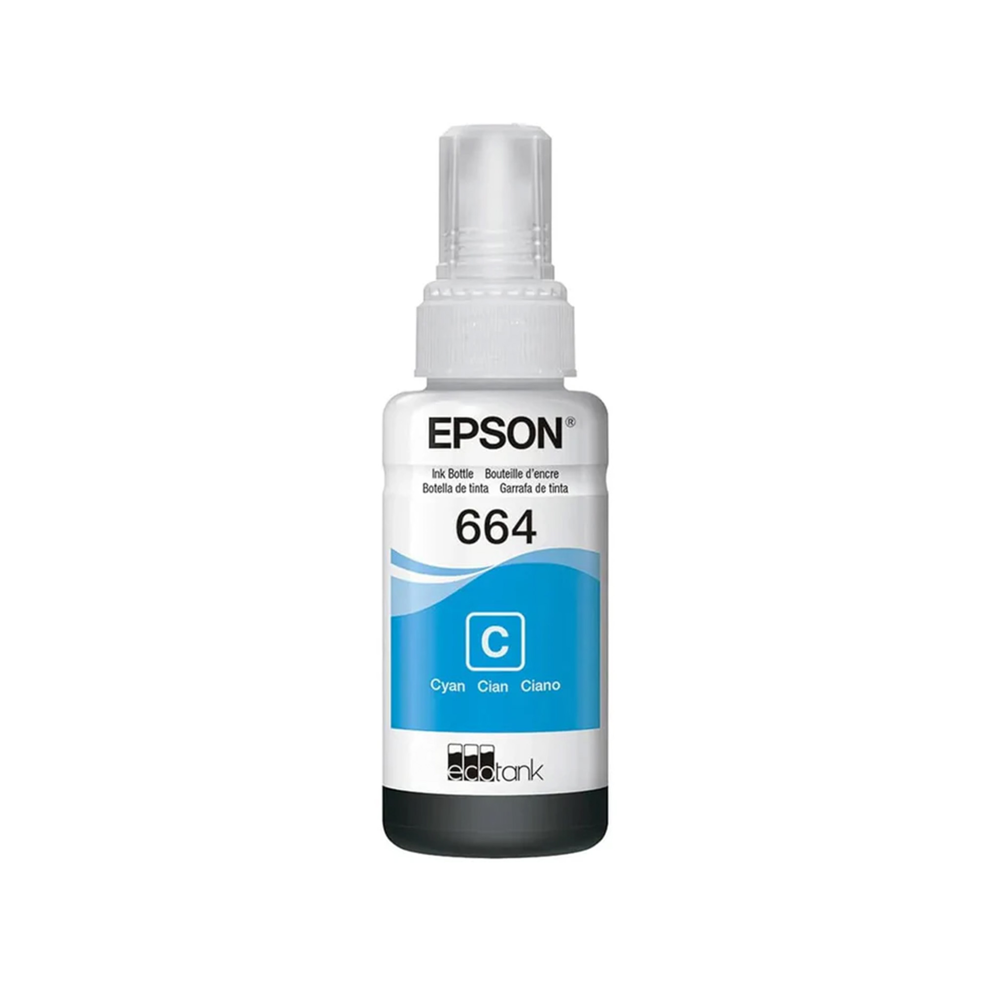 Botella de Tinta Epson T664 de 70 ml, Cian