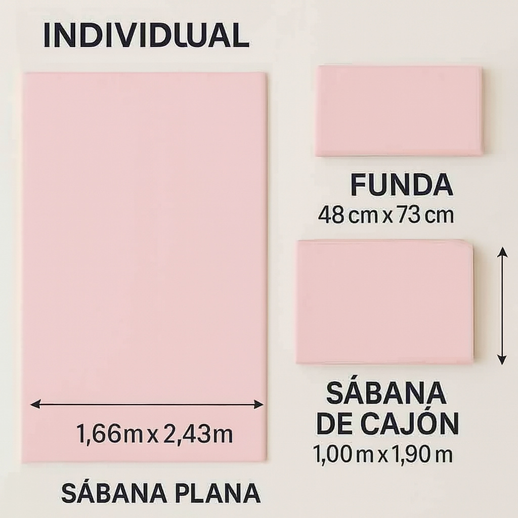 Juego de Sábanas Individual 100% Algodón Premium Rosa Pastel - Confort y Calidez todo el  año – Kyuden Home