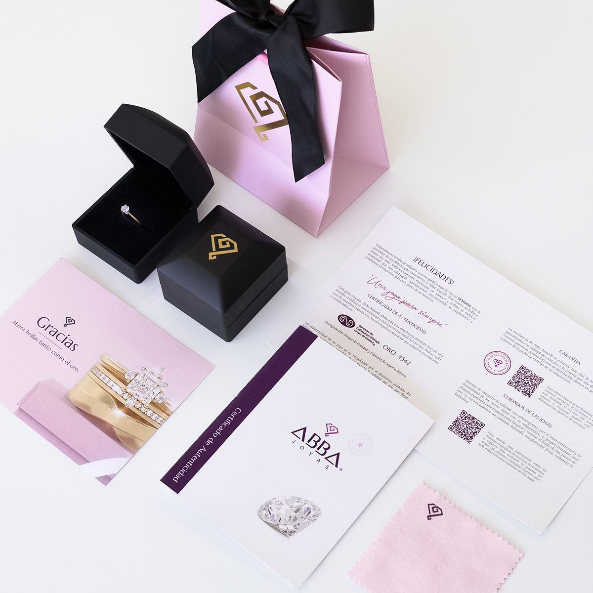 Anillo de Compromiso Oro 10K Blanco Sublime Abba Joyas