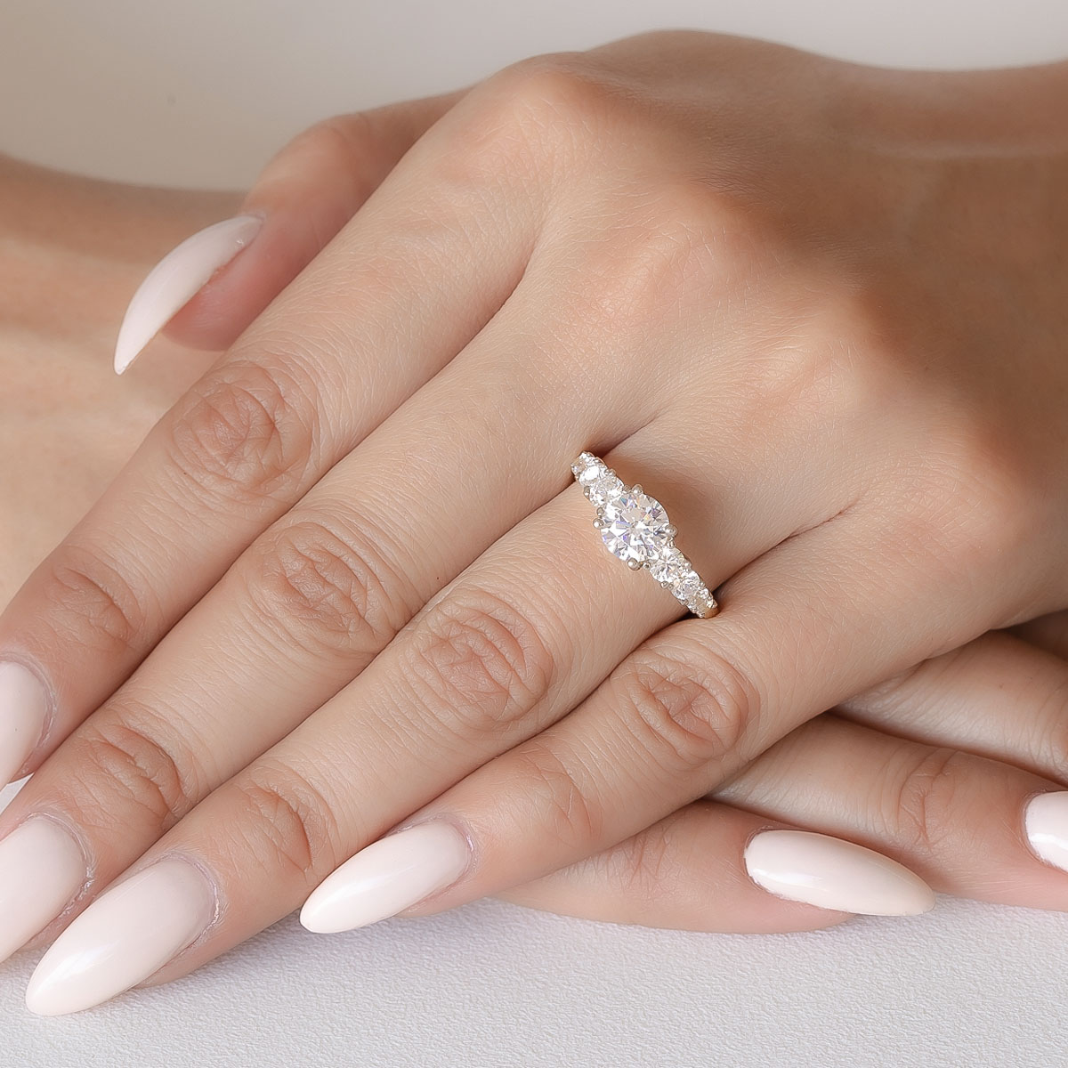 ANILLO DE COMPROMISO LUZÍA ORO 14K ABBA JOYAS.
