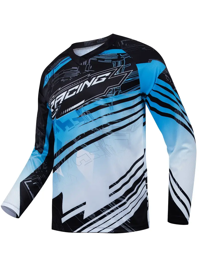 Camiseta Manga Larga 05 Hombre Estampado Graffiti Secado Rápido Transpirable Motociclismo Ciclismo