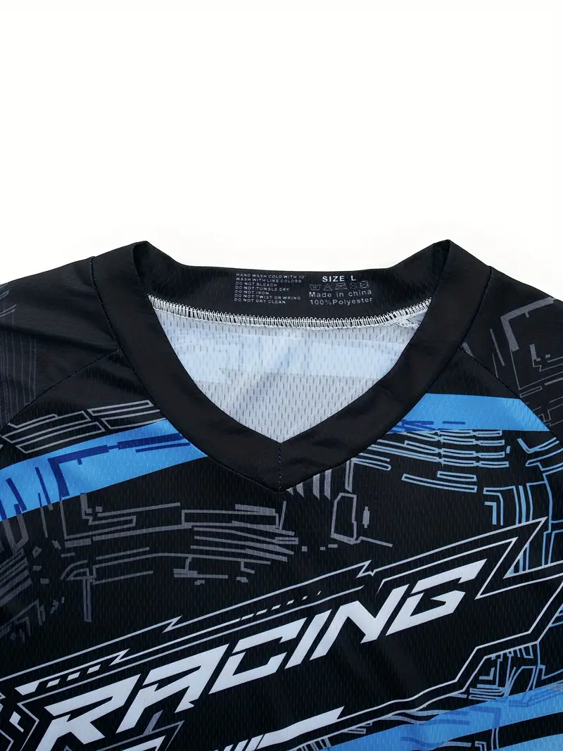 Camiseta Manga Larga 05 Hombre Estampado Graffiti Secado Rápido Transpirable Motociclismo Ciclismo