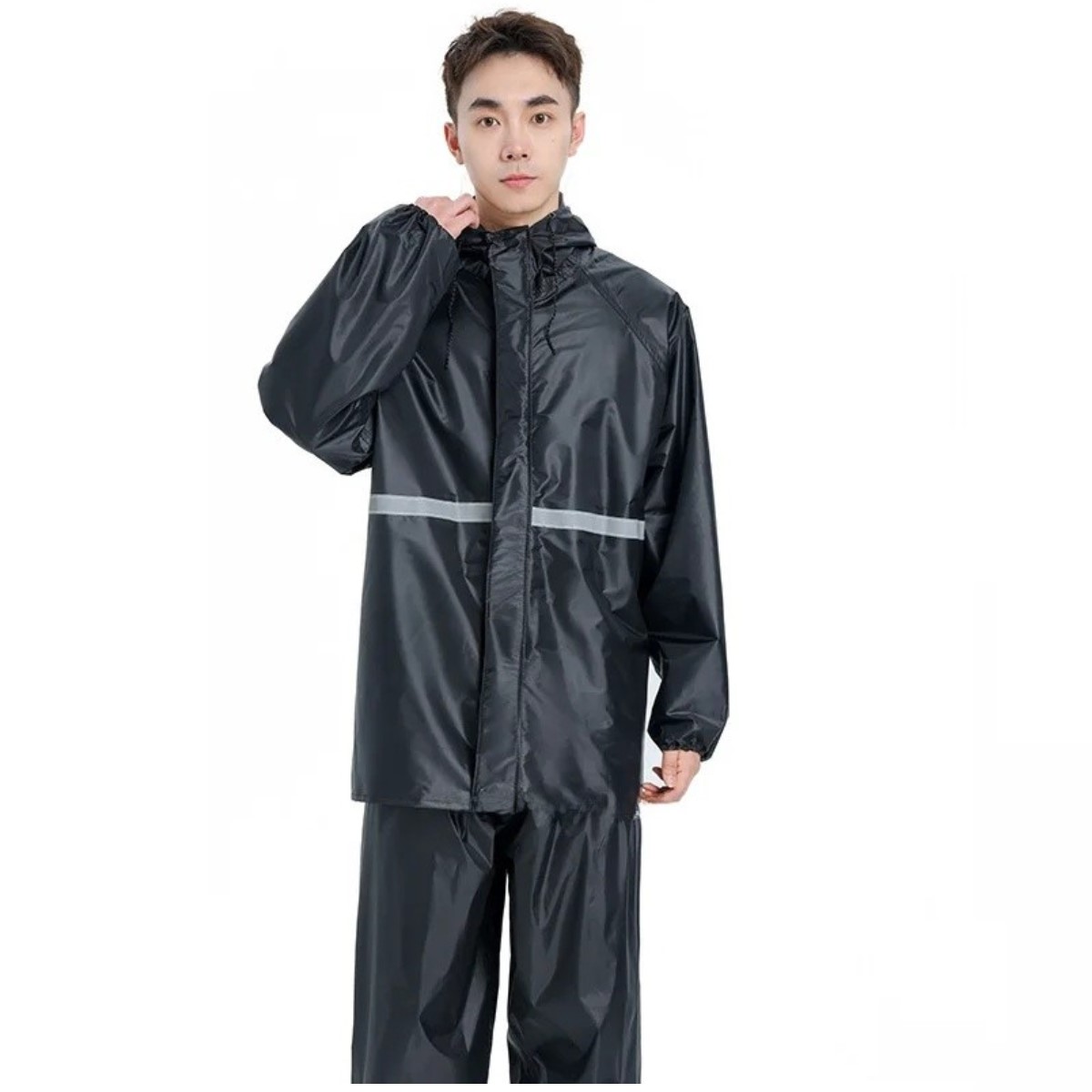Impermeables chubasquero motocicleta L lluvia trabajo negro camping senderismo reflejante