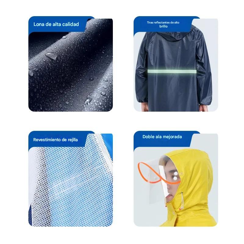 Impermeables chubasquero motocicleta L lluvia trabajo negro camping senderismo reflejante