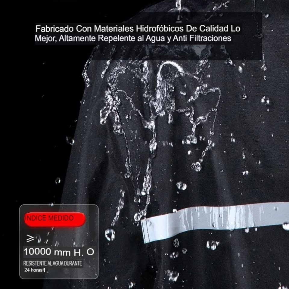 Impermeables chubasquero motocicleta L lluvia trabajo negro camping senderismo reflejante