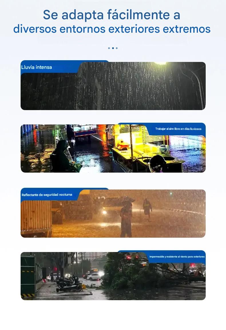 Impermeables chubasquero motocicleta L lluvia trabajo negro camping senderismo reflejante