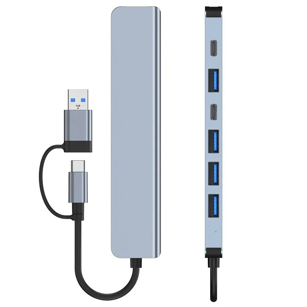 HUB Estación acoplamiento concentradora USB A tipo C multiadaptador MacBook PC cel tablet
