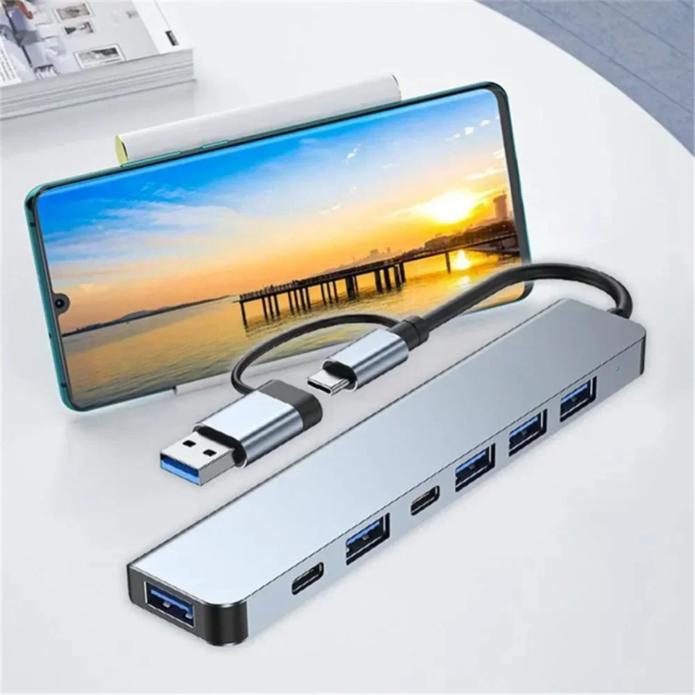 HUB Estación acoplamiento concentradora USB A tipo C multiadaptador MacBook PC cel tablet