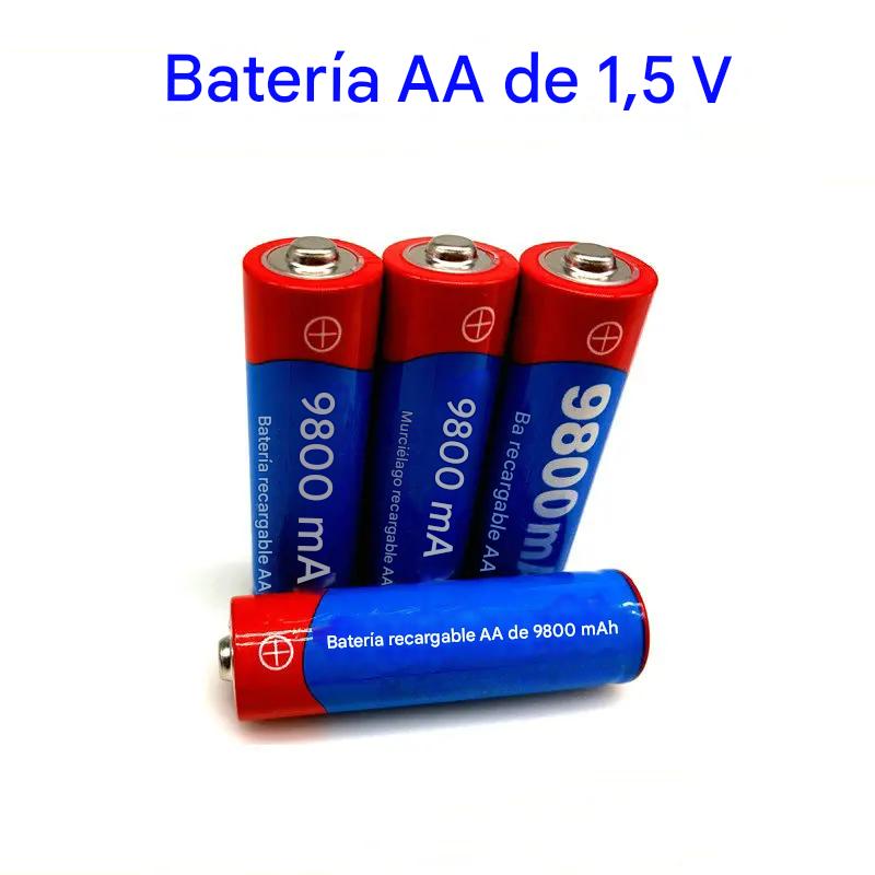 Pilas Recargables AA 8 Pilas Larga Duración Baterías Juguetes Controladores Mandos Adornos