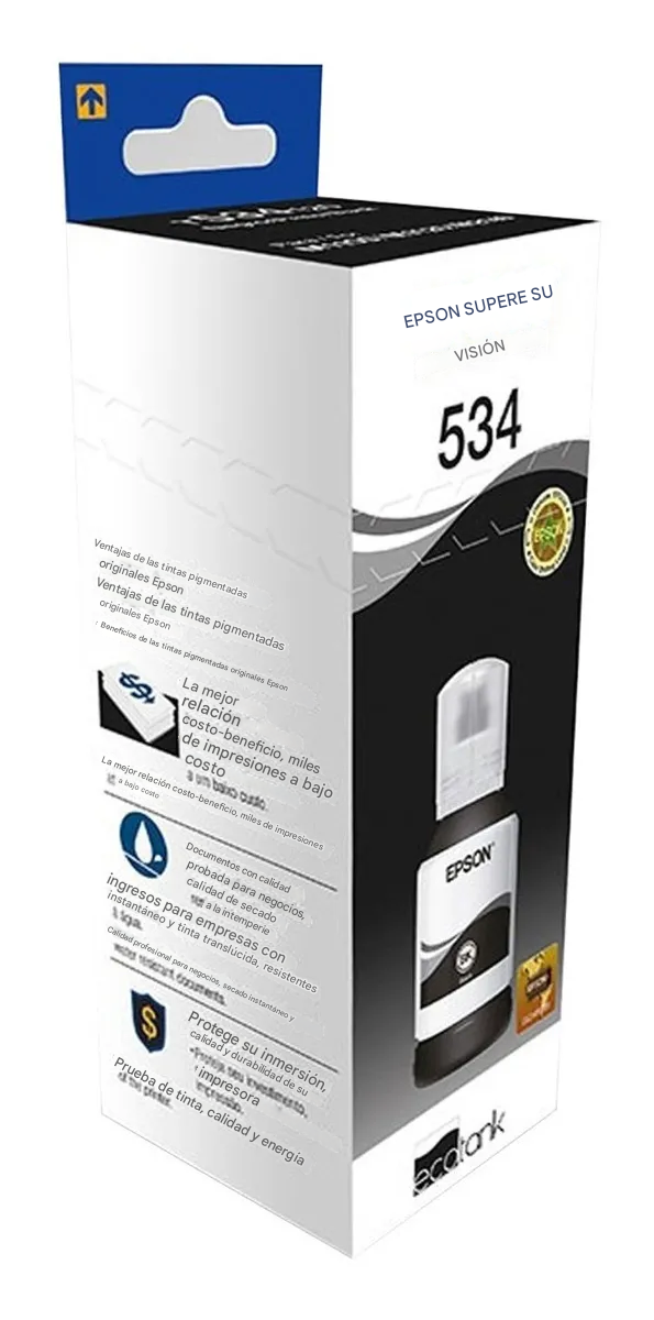 Tanque de Tinta Epson T534 Negro, 6.000 Páginas