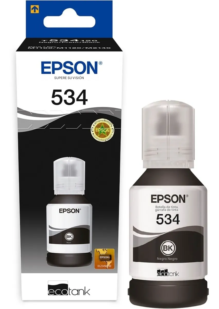 Tanque de Tinta Epson T534 Negro, 6.000 Páginas