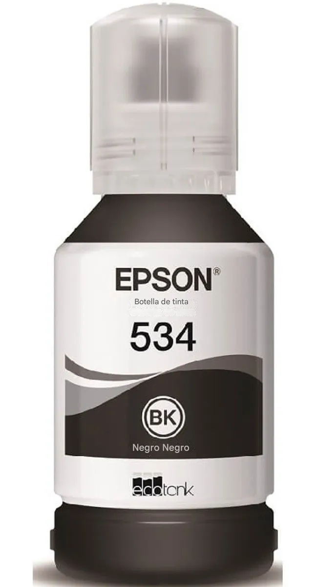 Tanque de Tinta Epson T534 Negro, 6.000 Páginas