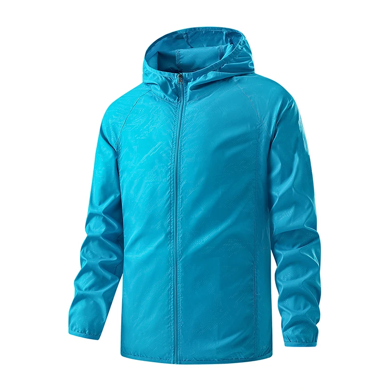 Chamarra senderismo azul cielo Talla G impermeables cortavientos escalada lluvia Unisex deporte