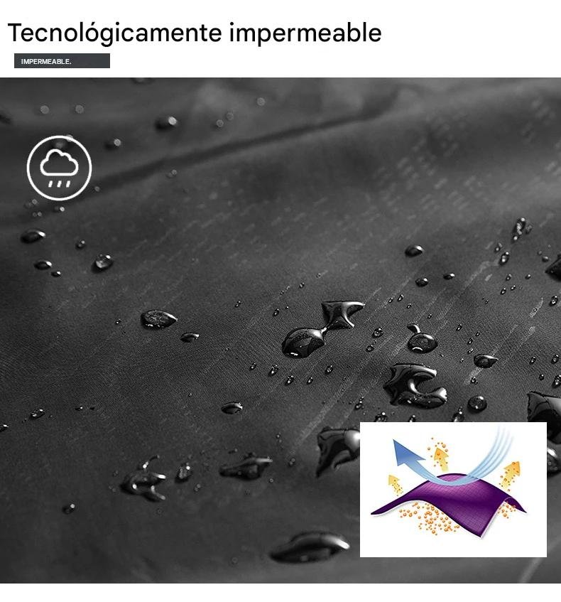 Chamarra senderismo azul cielo Talla G impermeables cortavientos escalada lluvia Unisex deporte