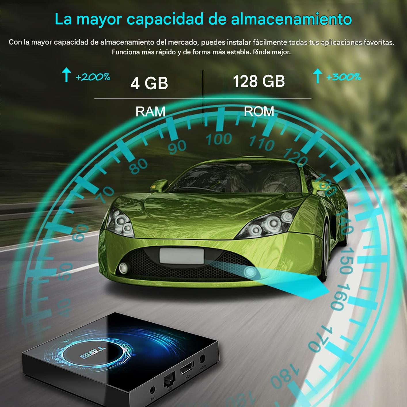 Smart TV inteligente box Android 14 6K HD 4GB 32GB Wifi reproductor multimedia pantalla