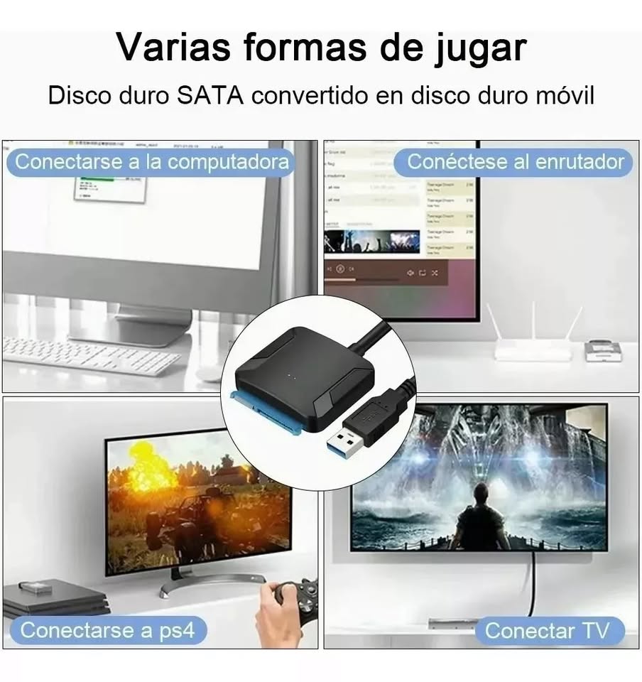 Adaptador cable USB 3,0 a Sata 3 convertidor disco duro USB 3.0 2,5 3,5 HDD SSD disco duro externo.