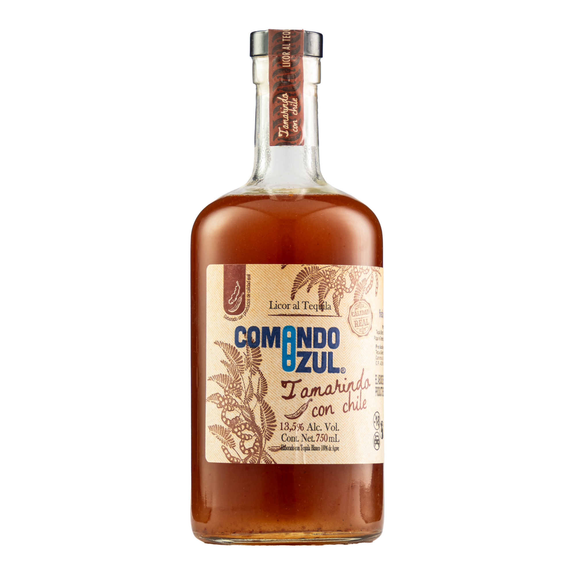 Licor con Tequila Comando Azul Tamarindo con Chile 750 Ml