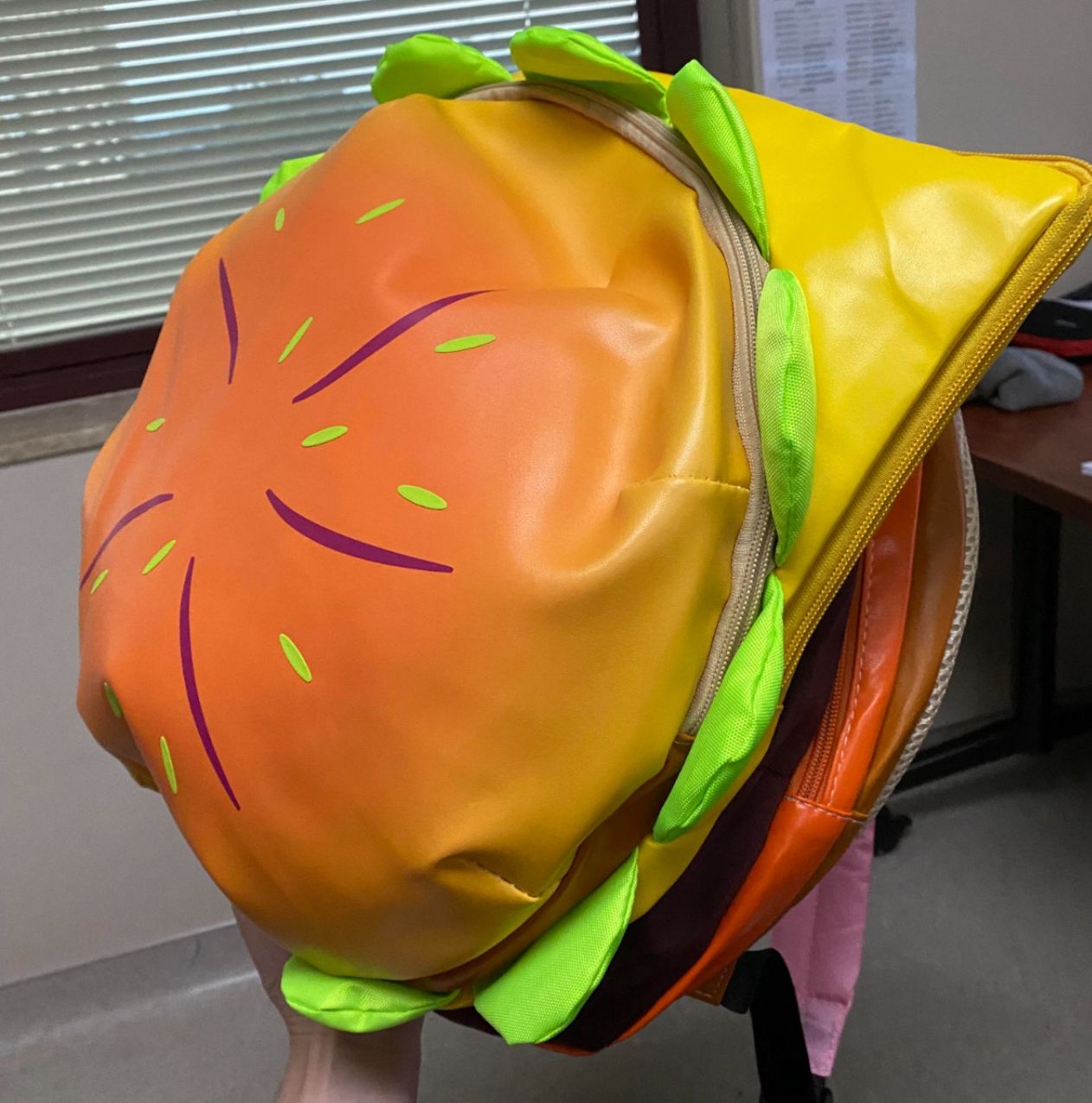 Mochila Hamburguesa Divertida Escolar Gran Capacidad